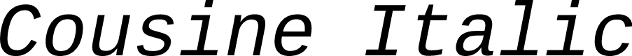 Preview image for Cousine Italic