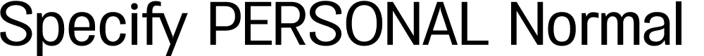Preview image for Specify PERSONAL Normal Medium