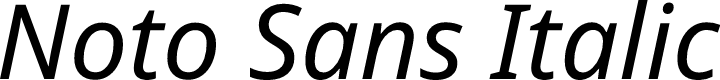 Preview image for Noto Sans Italic