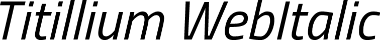 Preview image for Titillium WebItalic