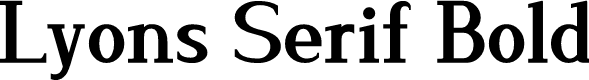 Preview image for Lyons Serif Bold