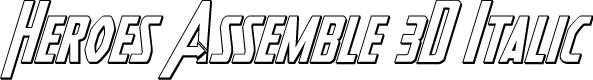 Preview image for Heroes Assemble 3D Italic