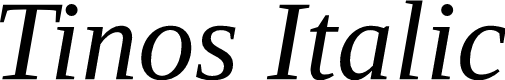 Preview image for Tinos Italic