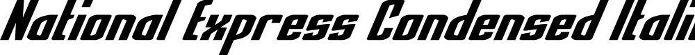 Preview image for National Express Condensed Italic