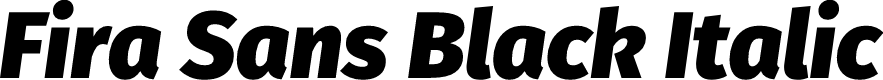 Preview image for Fira Sans Black Italic