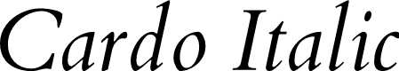 Preview image for Cardo Italic