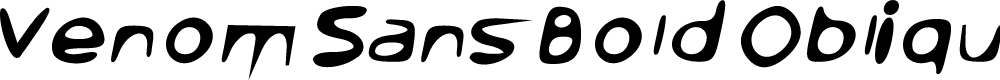Preview image for Venom Sans Bold Oblique