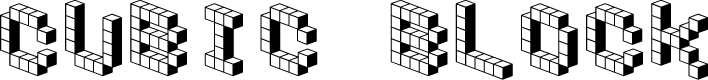 Preview image for DemonCubicBlockFont Shade