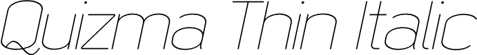 Preview image for Quizma Thin Italic Demo
