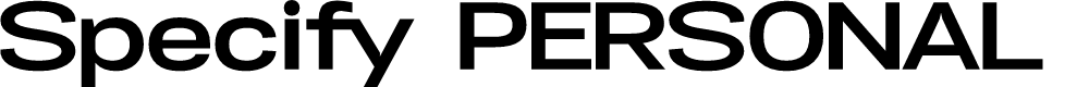 Preview image for Specify PERSONAL Expanded Bold