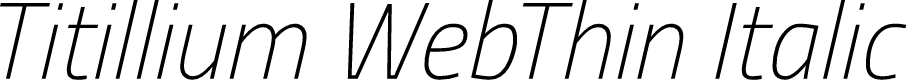 Preview image for Titillium WebThin Italic