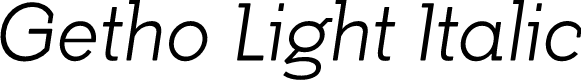 Preview image for Getho Light Italic