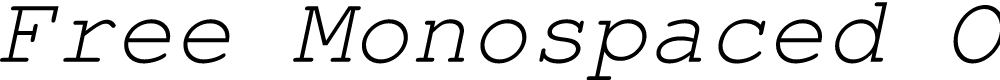 Preview image for Free Monospaced Oblique