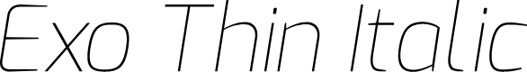 Preview image for Exo Thin Italic