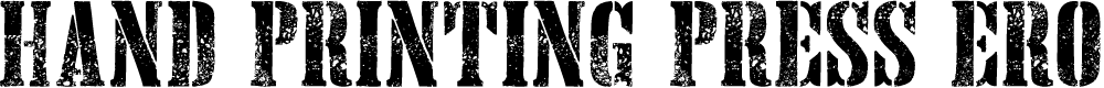 Preview image for Hand Printing Press Eroded DEMO Bold