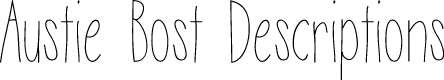 Preview image for Austie Bost Descriptions