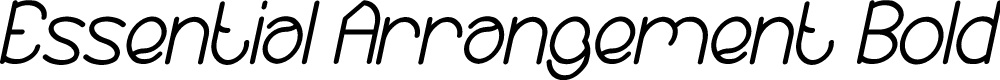 Preview image for Essential Arrangement Bold Italic