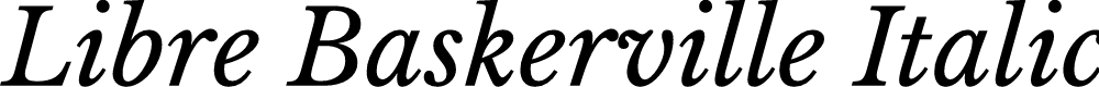 Preview image for Libre Baskerville Italic