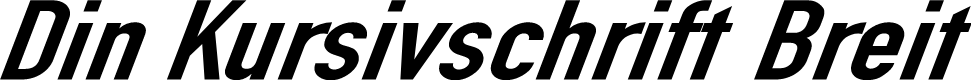 Preview image for Din Kursivschrift Breit