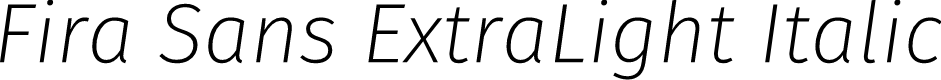 Preview image for Fira Sans ExtraLight Italic
