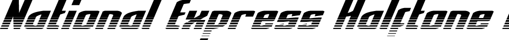 Preview image for National Express Halftone Italic