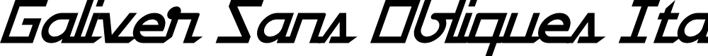 Preview image for Galiver Sans Obliques Italic