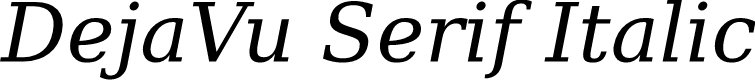 Preview image for DejaVu Serif Italic