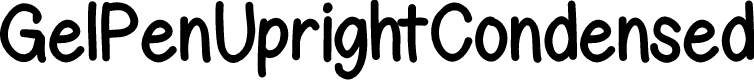 Preview image for GelPenUprightCondensed