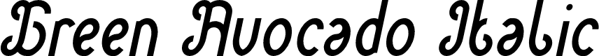 Preview image for Green Avocado Italic