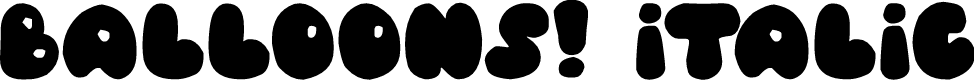Preview image for Balloons! Italic