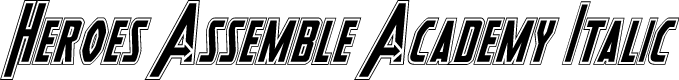Preview image for Heroes Assemble Academy Italic