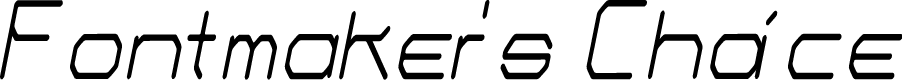 Preview image for Fontmaker's Choice ThinItalic