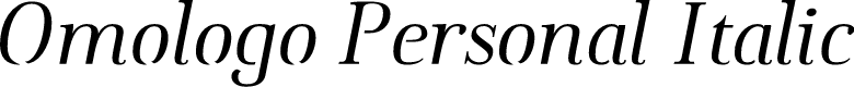 Preview image for Omologo Personal Italic