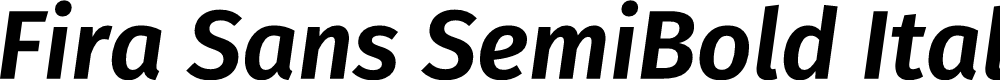 Preview image for Fira Sans SemiBold Italic