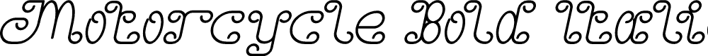 Preview image for Motorcycle Bold Italic