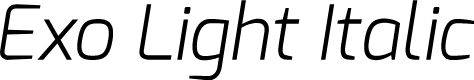 Preview image for Exo Light Italic