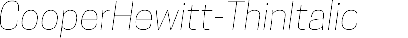 Preview image for CooperHewitt-ThinItalic