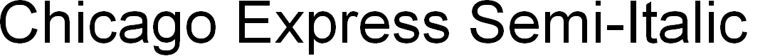 Preview image for Chicago Express Semi-Italic