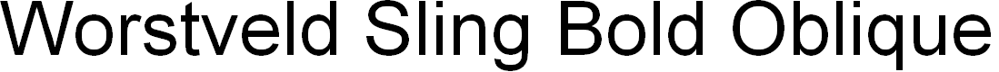 Preview image for Worstveld Sling Bold Oblique
