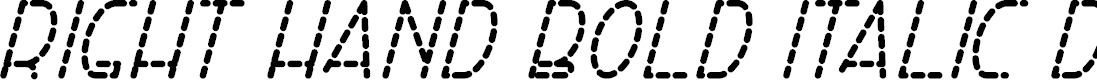 Preview image for Right Hand Bold Italic Dash
