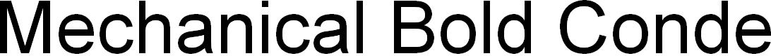 Preview image for Mechanical Bold Condensed Oblique