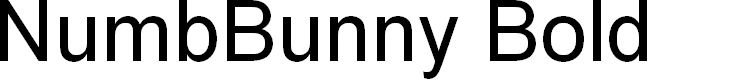Preview image for NumbBunny Bold