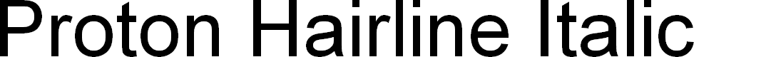 Preview image for Proton Hairline Italic