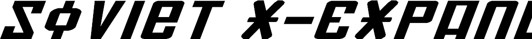 Preview image for Soviet X-Expanded Italic