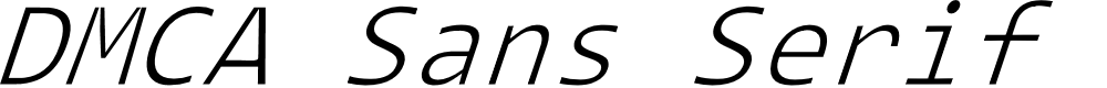 Preview image for DMCA Sans Serif Thin Italic