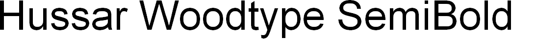 Preview image for Hussar Woodtype SemiBold