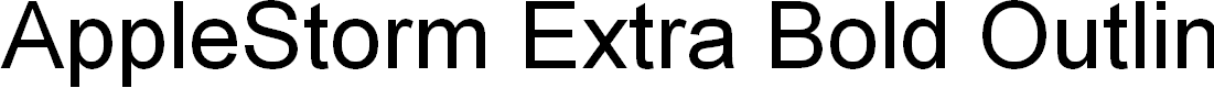 Preview image for AppleStorm Extra Bold Outline