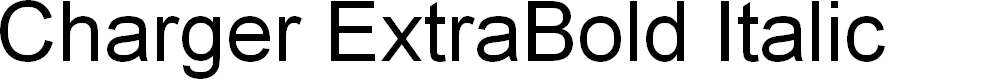Preview image for Charger ExtraBold Italic