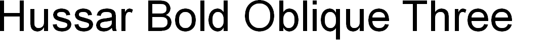 Preview image for Hussar Bold Oblique Three