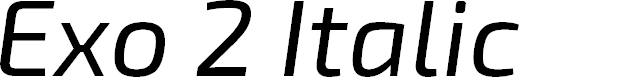 Preview image for Exo 2 Italic